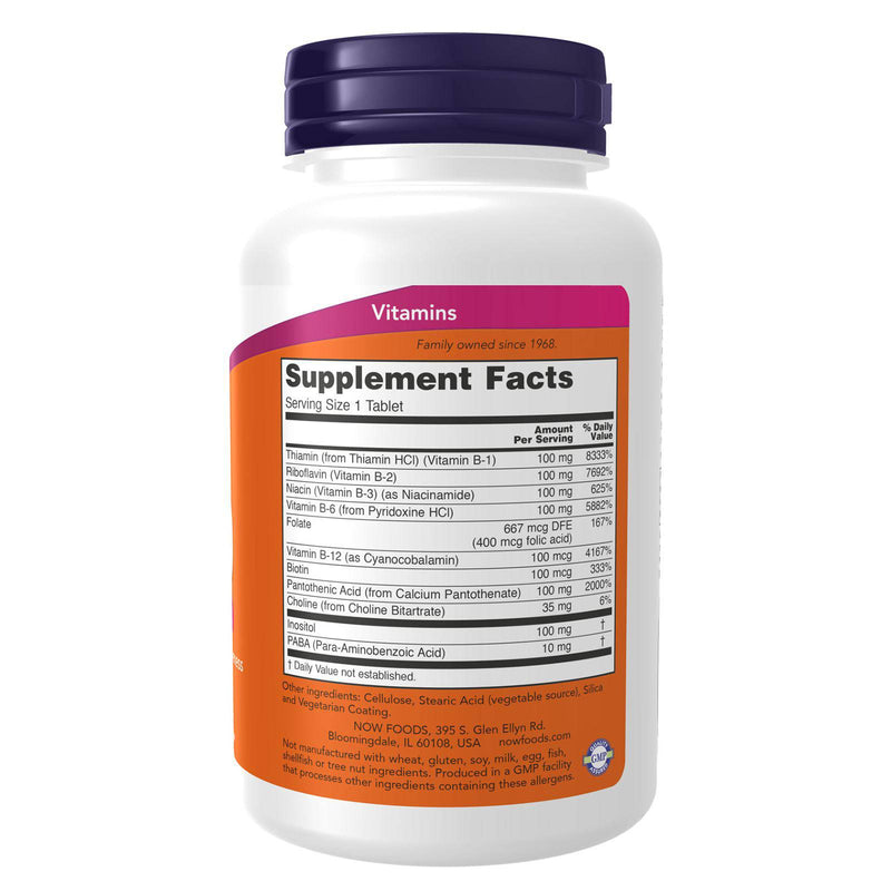 NOW Foods Vitamin B-100 Sustained Release 100 Tablets