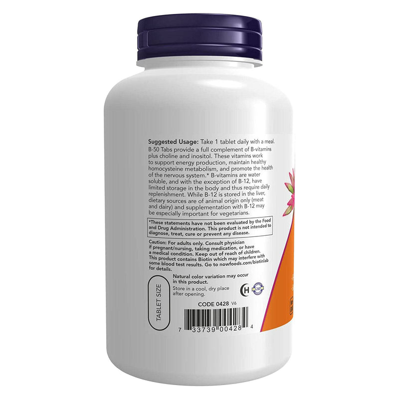 NOW Foods Vitamin B-50 250 Tablets