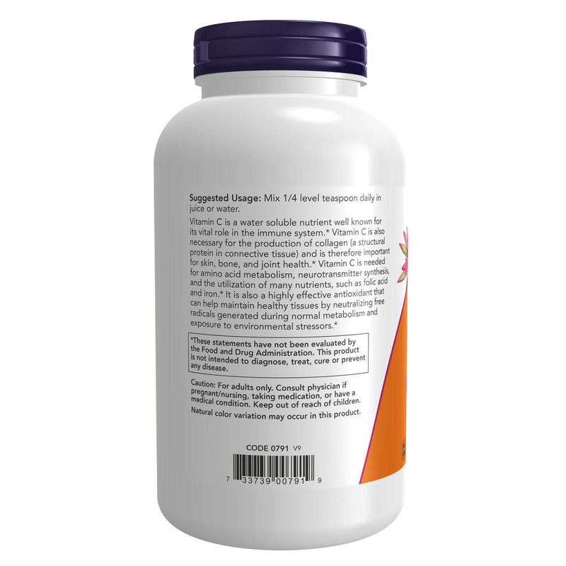 Suplementos NOW, cristais de vitamina C (ácido ascórbico), proteção antioxidante *, 1 libra