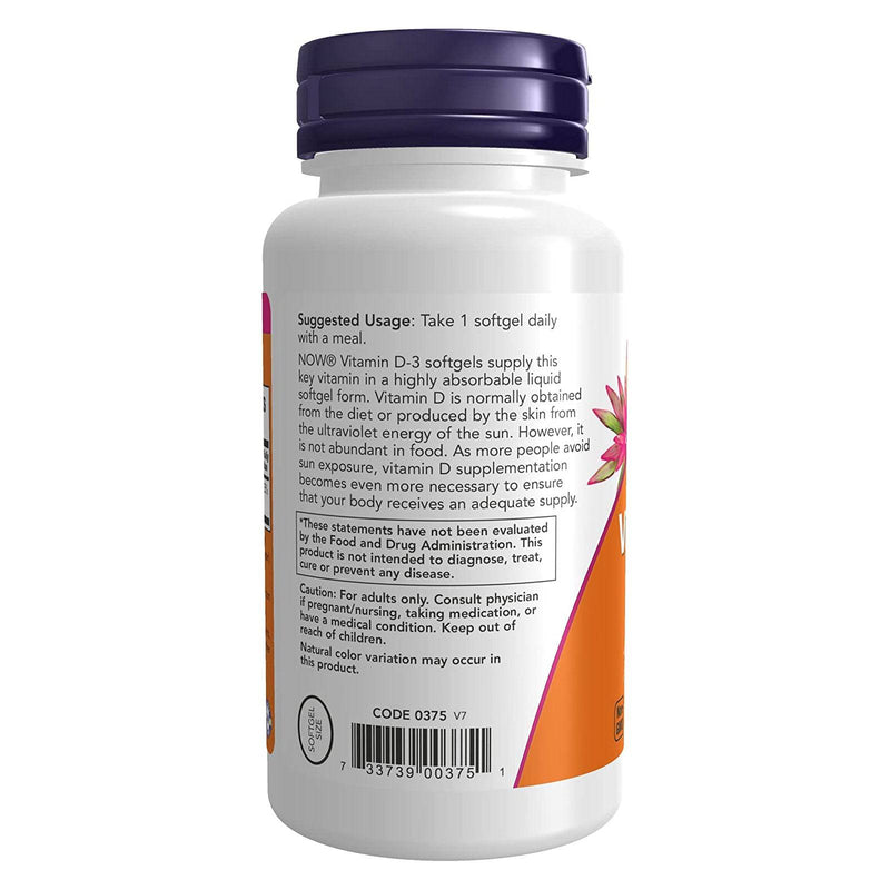 NOW Foods Vitamin D-3 1000 IU 360 Softgels