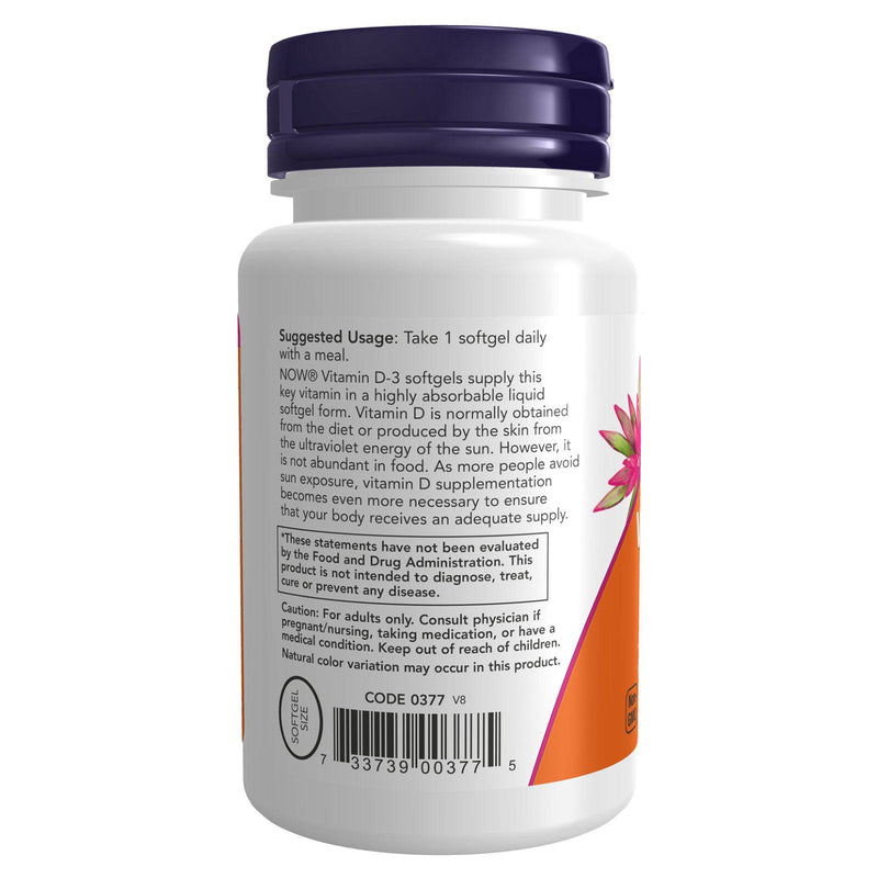 NOW Foods Vitamin D-3 2000 IU 240 Softgels