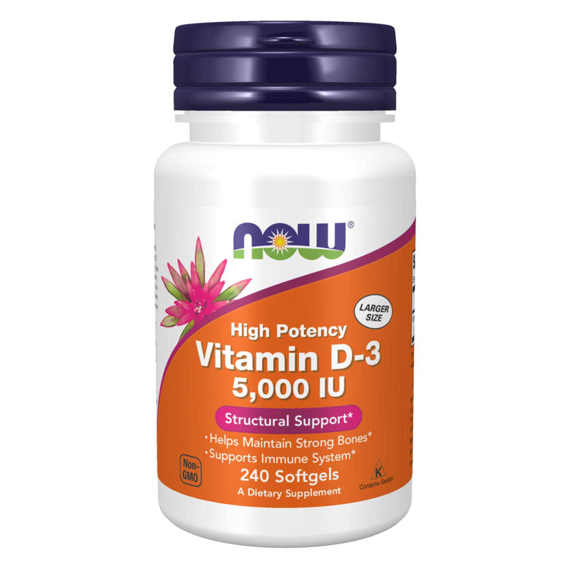 NOW Foods Vitamin D-3 5000 IU 240 Softgels