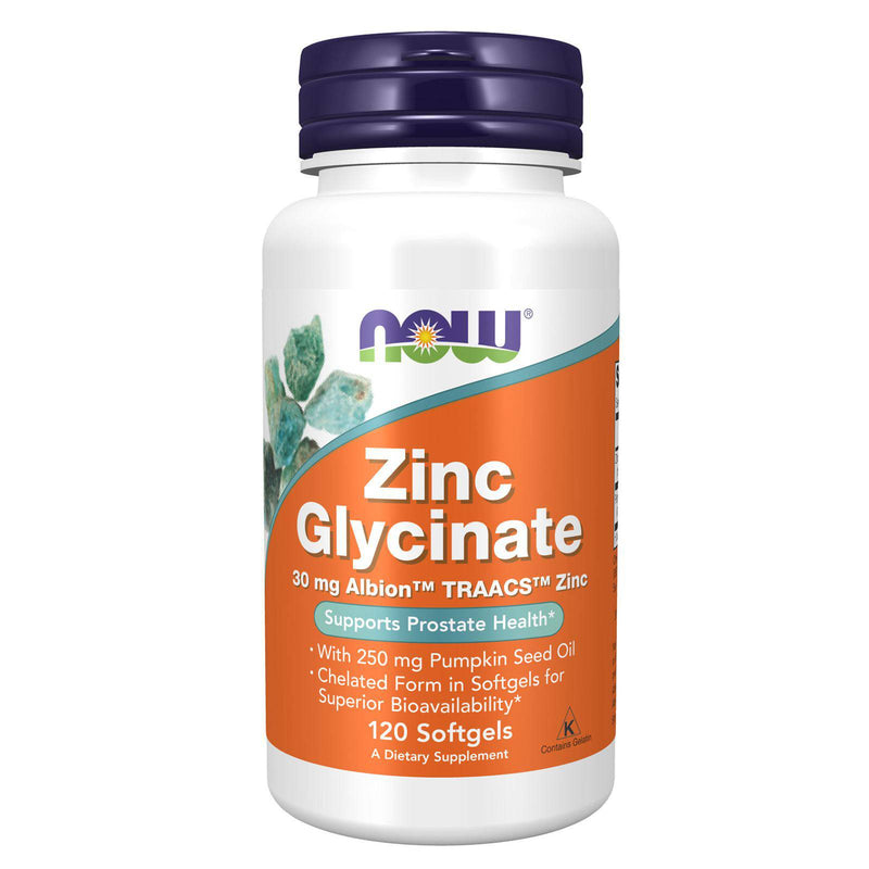 NOW Foods Zinc Glycinate 120 Softgels