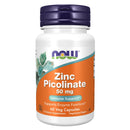NOW Foods Zinc Picolinate 50 mg 60 Veg Capsules - DailyVita