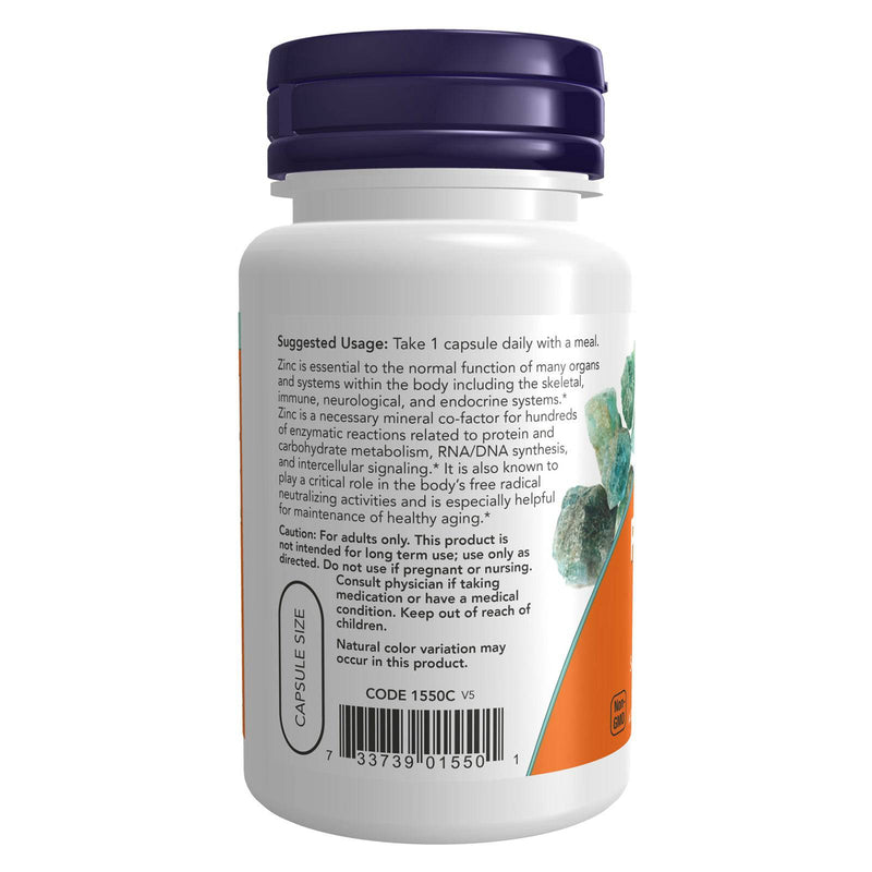 NOW Foods Zinc Picolinate 50 mg 60 Veg Capsules