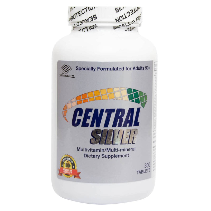 NuHealth Central Silver Multivitamin para adultos 50+ - 300 tabletas