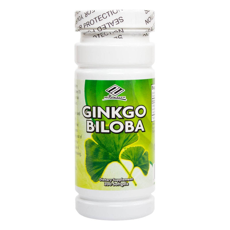 NuHealth Ginkgo Biloba、60mg-200ソフトジェル