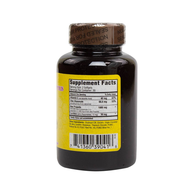 Própolis Natural de Abelha NuHealth, 500 mg - 60 Cápsulas Cápsulas