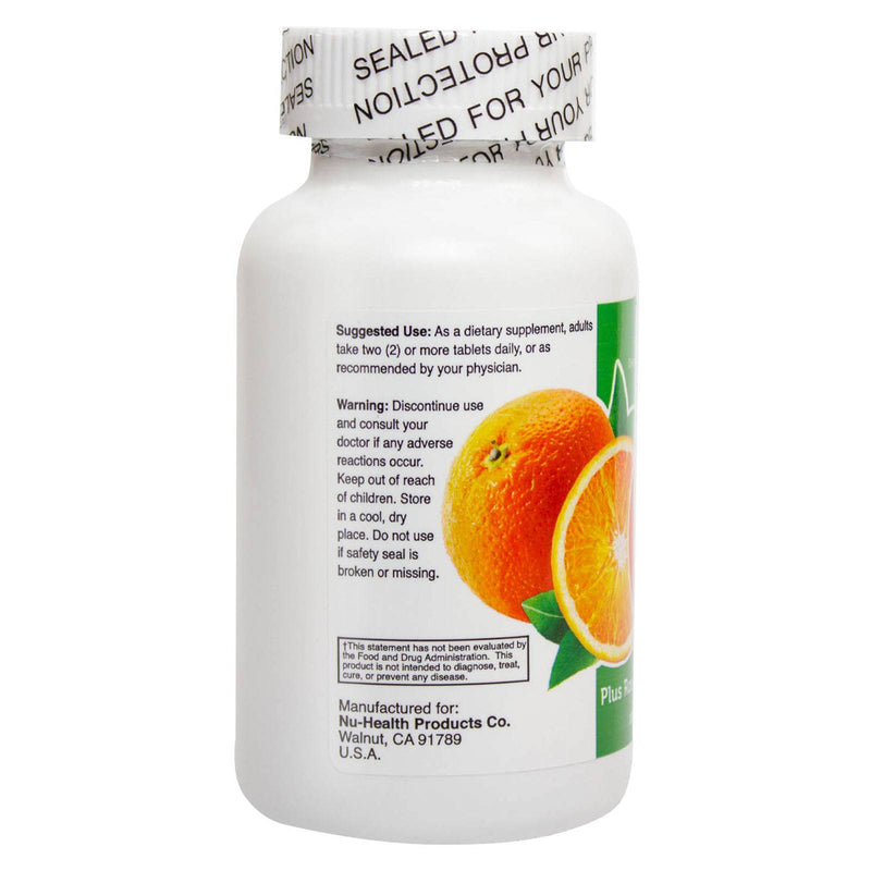 NuHealth Vitamina C Com Rosa Mosqueta, 400 mg - 100 Comprimidos Mastigáveis (Laranja)