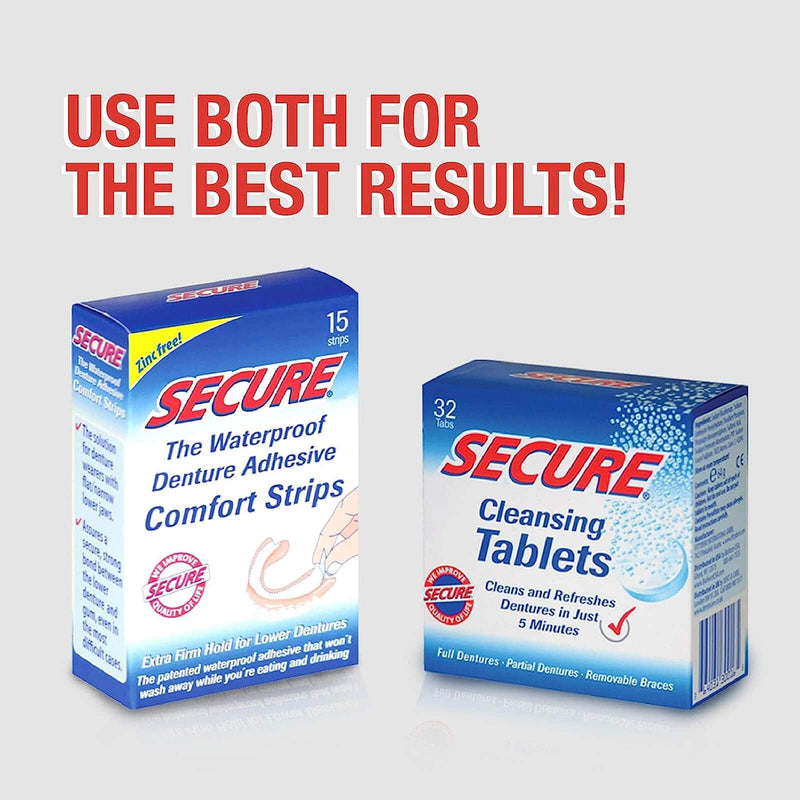 Secure Denture Adhesive Strip ( 의치 접착용)  - 15 스트립