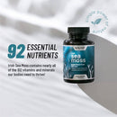 Irish Sea Moss - Bladderwrack, Burdock Root & Iodine Thyroid Support - 60 Capsules - DailyVita