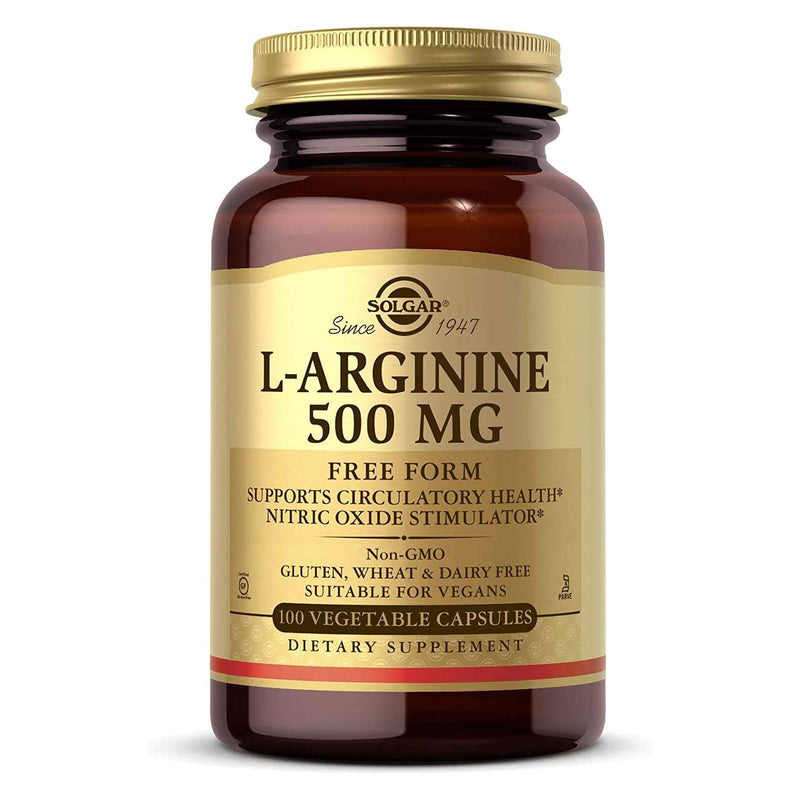 Solgar L-Arginine 500 mg 100 Vegetable Capsules