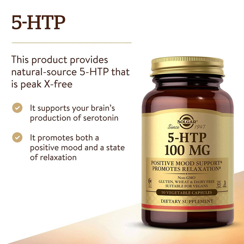 Solgar 5-HTP 100 mg 90蔬菜胶囊