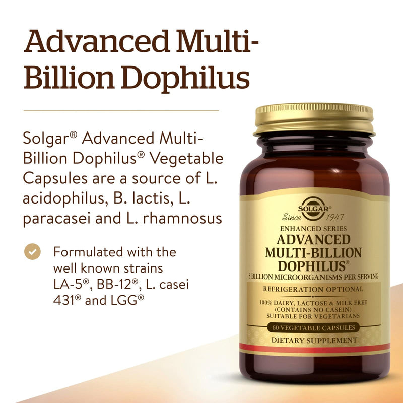 Solgar Advanced Multi-Billion Dophilus® 60 식물성 캡슐