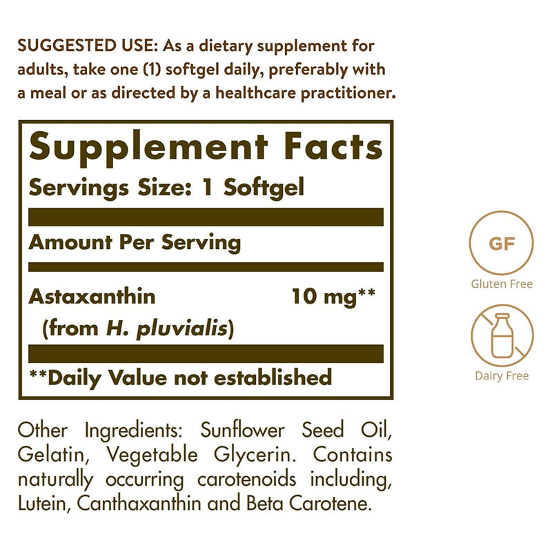 Solgar Astaxanthin 10 mg 30 Softgels