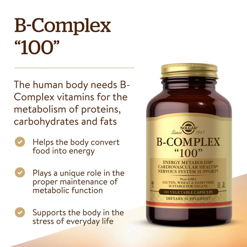 Solgar B-Complex "100" 100 Vegetable Capsules