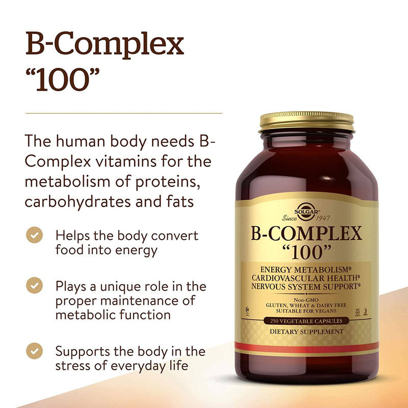 Solgar B-Complex "100" 250 Vegetable Capsules