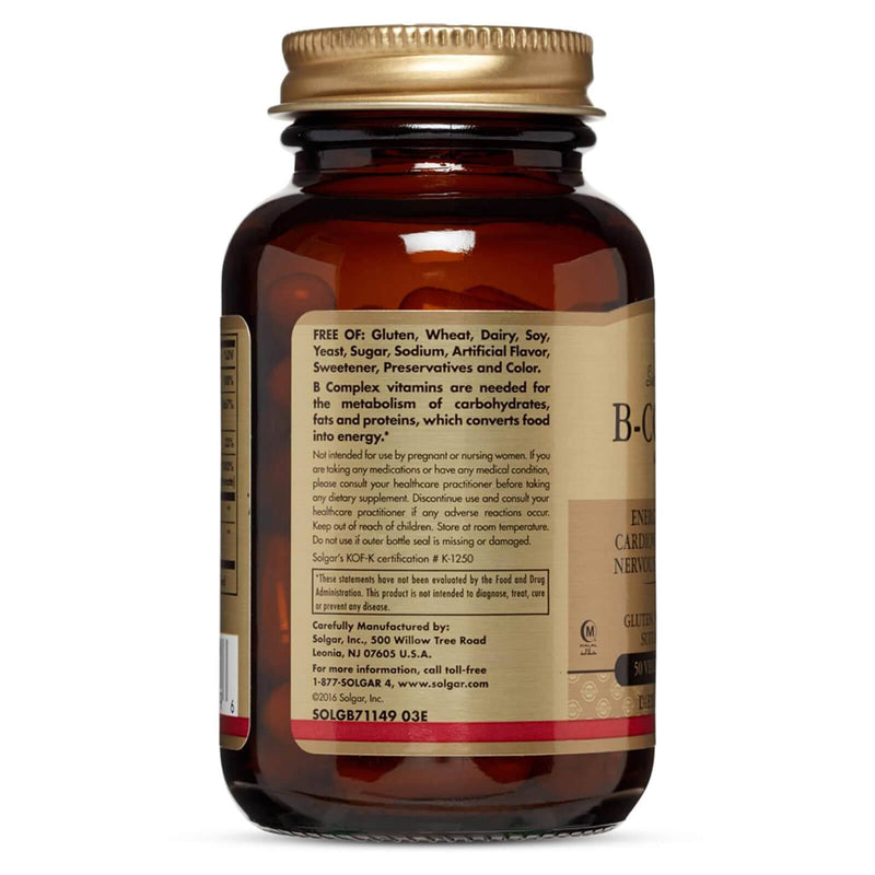 Solgar B-Complex "100" 50 Vegetable Capsules