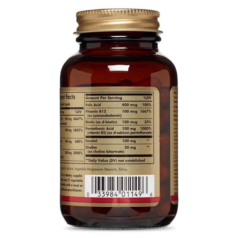 Solgar B-Complex "100" 50 Vegetable Capsules