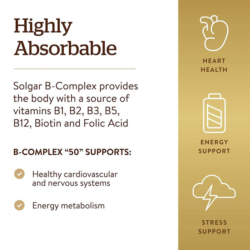 Solgar B-Complex "50" 100 Vegetable Capsules