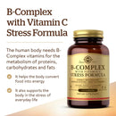 Solgar B-Complex with Vitamin C Stress Formula 100 Tablets - DailyVita
