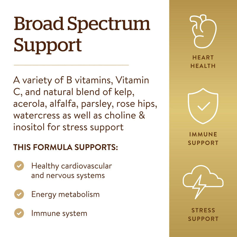 Solgar B-Complex com Vitamina C Stress Formula Tablets - 250 Comprimidos