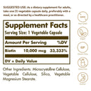 Solgar Biotin 10,000 mcg 120 Vegetable Capsules - DailyVita