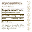 Solgar Biotin 1000 mcg 100 Vegetable Capsules - DailyVita