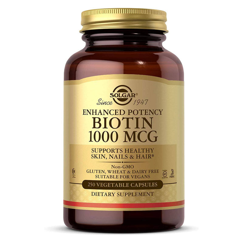 Solgar Biotin 1000 mcg 250 Vegetable Capsules