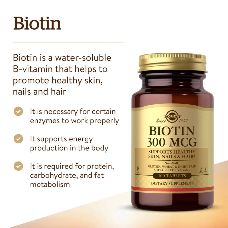 Solgar Biotin 300 mcg 100 Tablets