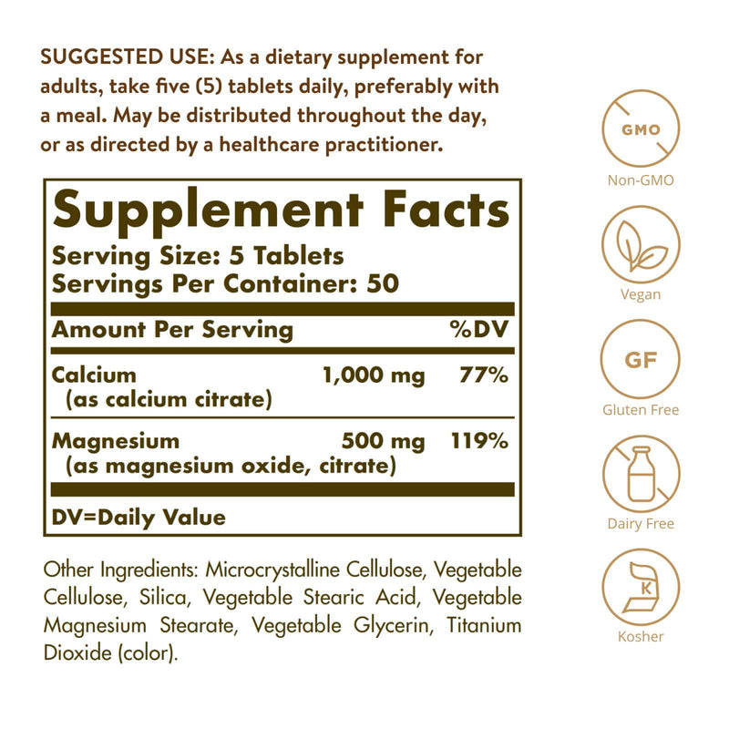 Solgar Calcium MagnesiumCitrate-250錠