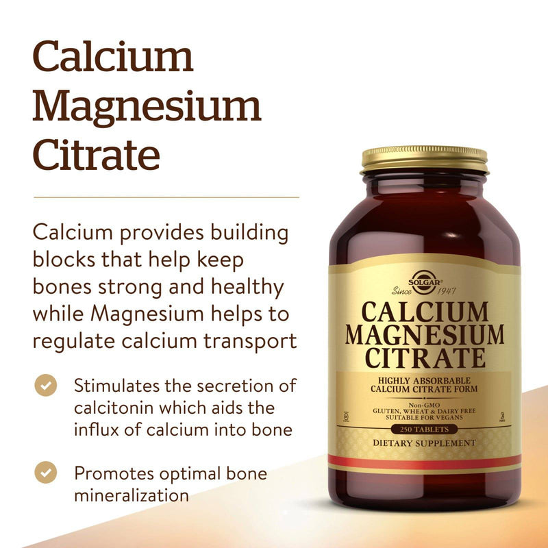 Solgar Calcium Magnesium Citrate 250 Tablets