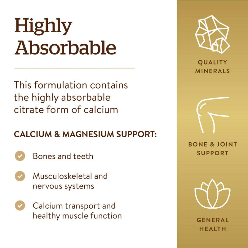 Solgar Calcium MagnesiumCitrate-250錠