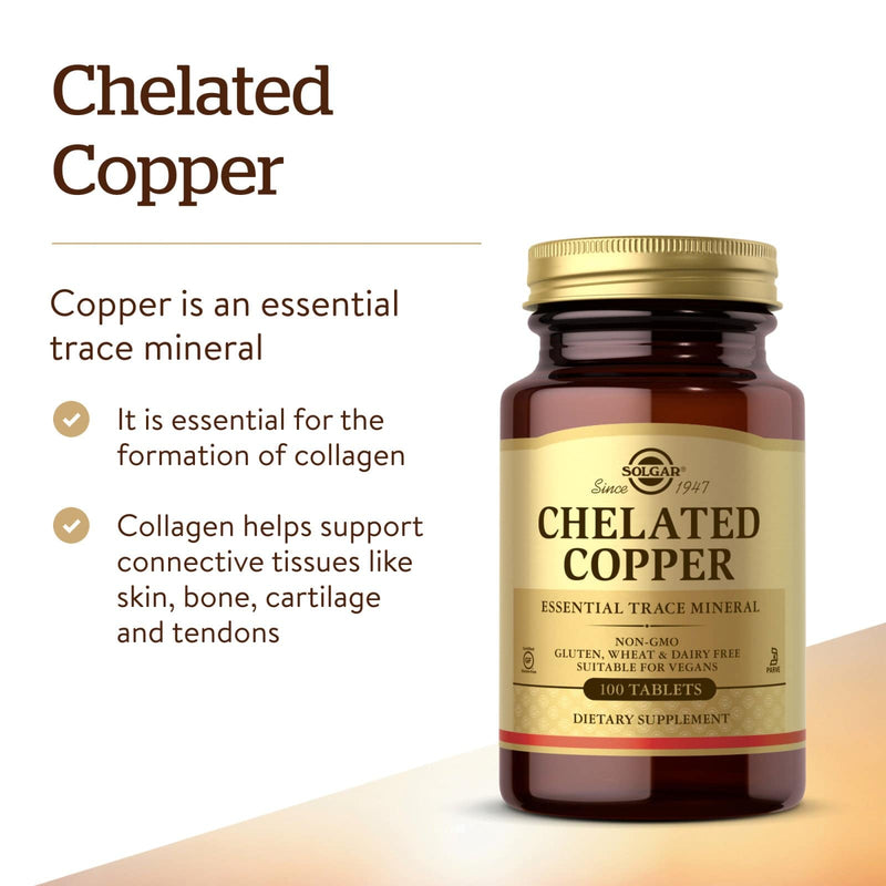 Solgar Chelated Copper 100 Tablets