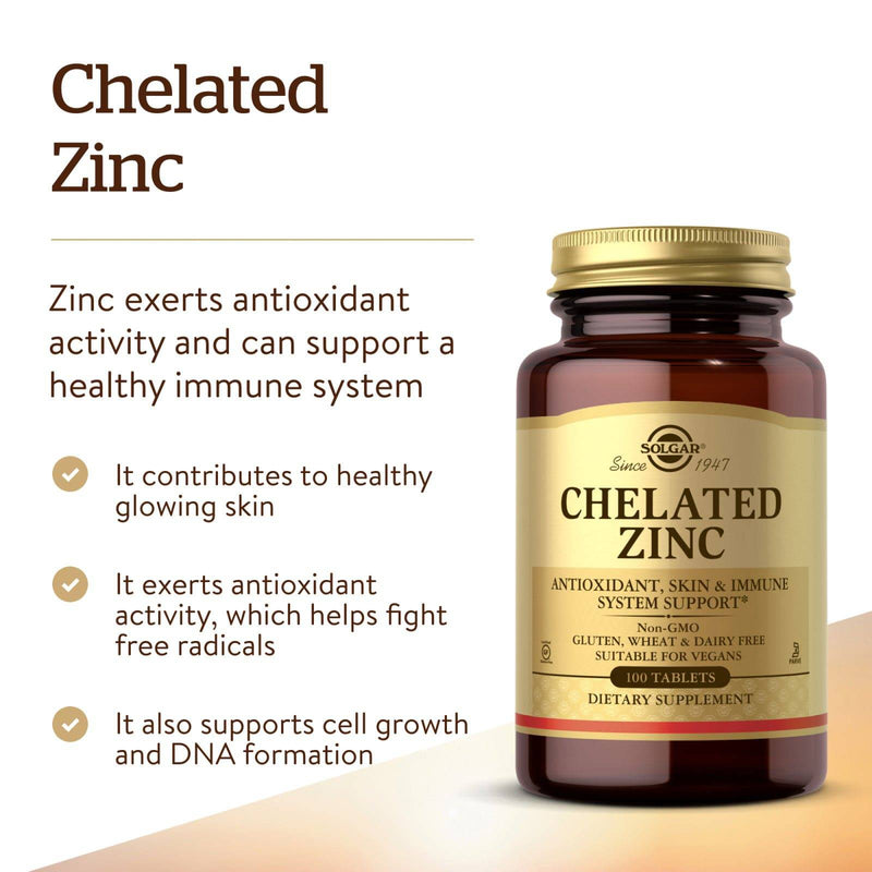 Solgar Chelated Zinc 100 Tablets