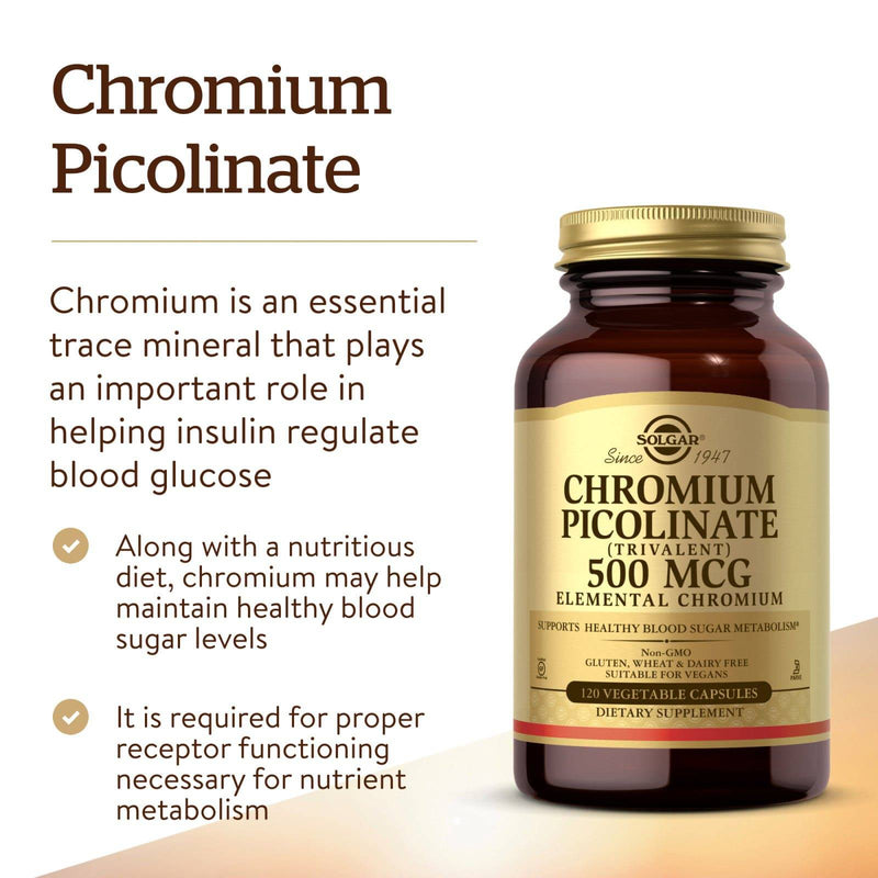 Solgar Chromium Picolinate 500mcg-120野菜カプセル