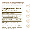 Solgar Cinnamon Alpha Lipoic Acid 60 Tablets - DailyVita