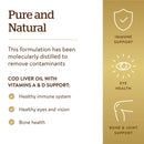 Solgar Cod Liver Oil Softgels (Vitamin A & D Supplement) 100 Softgels - DailyVita