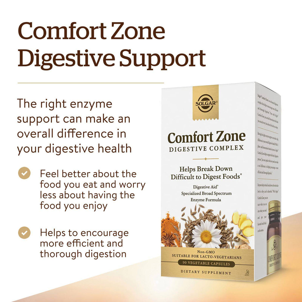 Solgar Comfort Zone Digestive Complex 90 Vegetable Capsules - DailyVita