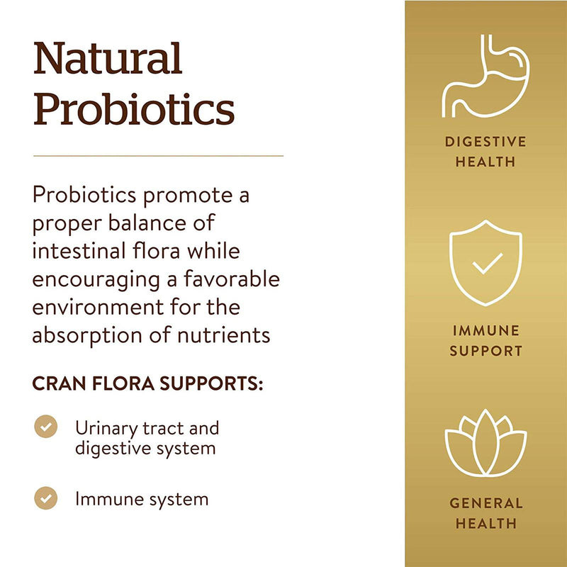 Solgar Cran Flora com Probióticos Mais Ester-C - 60 Cápsulas Vegetais