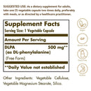 Solgar DLPA 500 mg 100 Vegetable Capsules - DailyVita