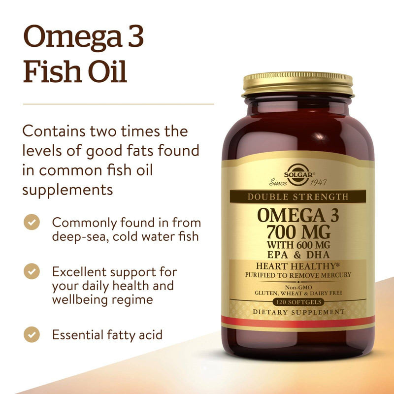 Solgar Doble Fuerza Omega-3 700 mg 120 Cápsulas Blandas