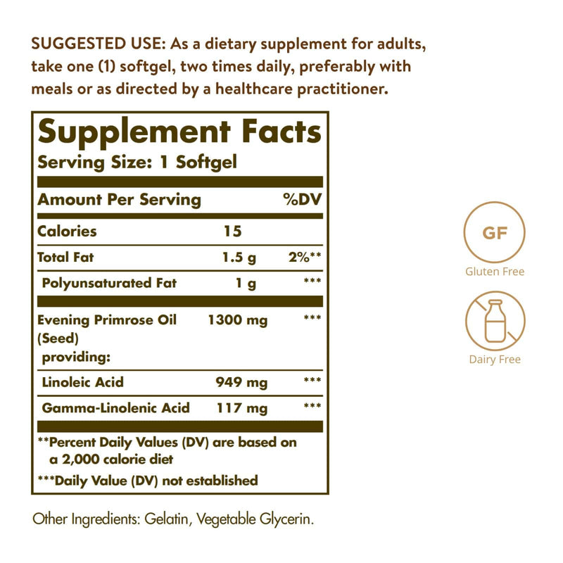 Solgar Evening Primrose Oil 1300 mg 60 Softgels