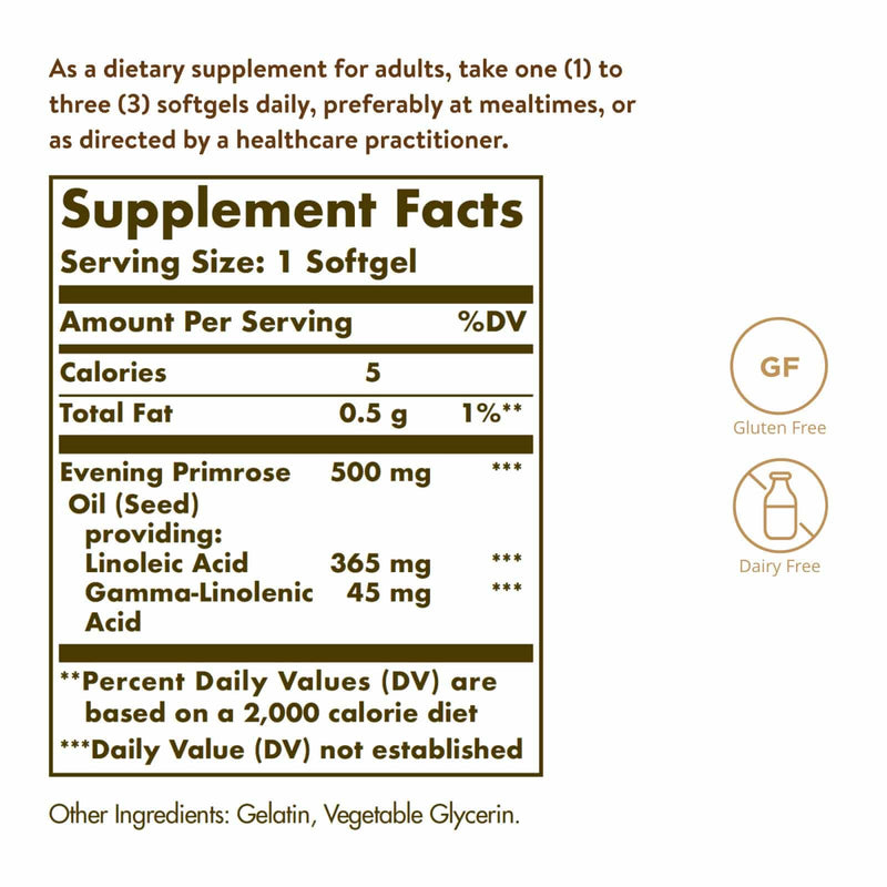 Solgar Evening Primrose Oil 500 mg 180 Softgels