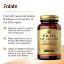 Solgar Folate 1,333 mcg DFE (800 mcg FOLIC ACID) 250 Tablets - DailyVita
