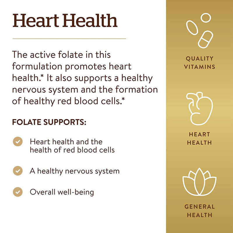 Solgar Folate 1000 mcg (Metafolin 1,000 MCG) 120 Tablets