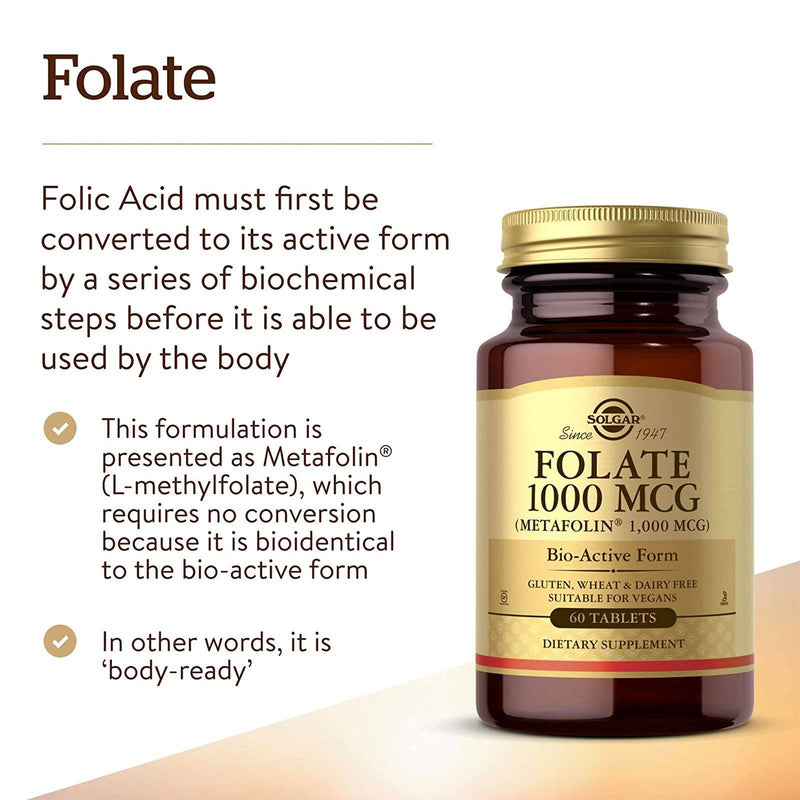 Solgar Folate 1000 MCG（Metafolin®1,000MCG）60錠