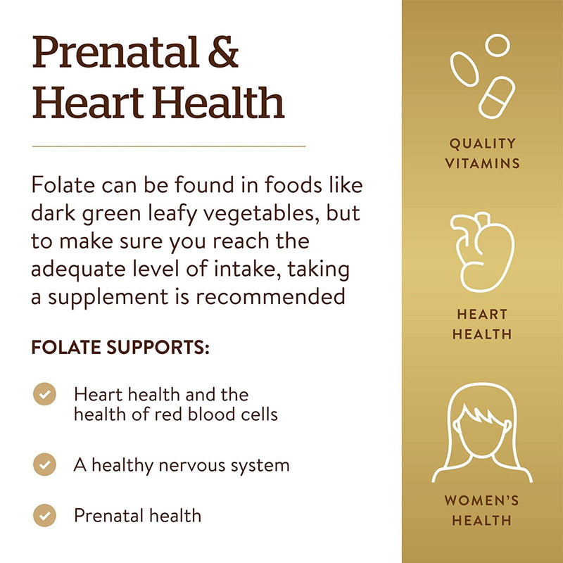 Solgar Folate 666 mcg DFE (FOLIC ACID 400 MCG) 250 Tablets