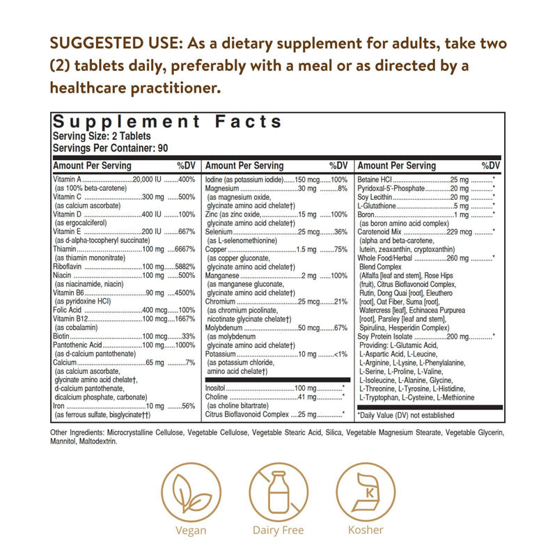 Solgar Formula VM-2000 (Multinutrient System) 180 Tablets