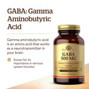 Solgar GABA 500 mg 100 Vegetable Capsules - DailyVita